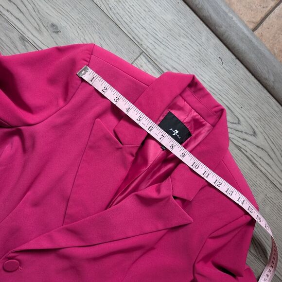 7 For All Mankind Longline Double Breasted Blazer Jacket Size Medium - Picture 5 of 10